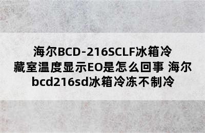 海尔BCD-216SCLF冰箱冷藏室温度显示EO是怎么回事 海尔bcd216sd冰箱冷冻不制冷